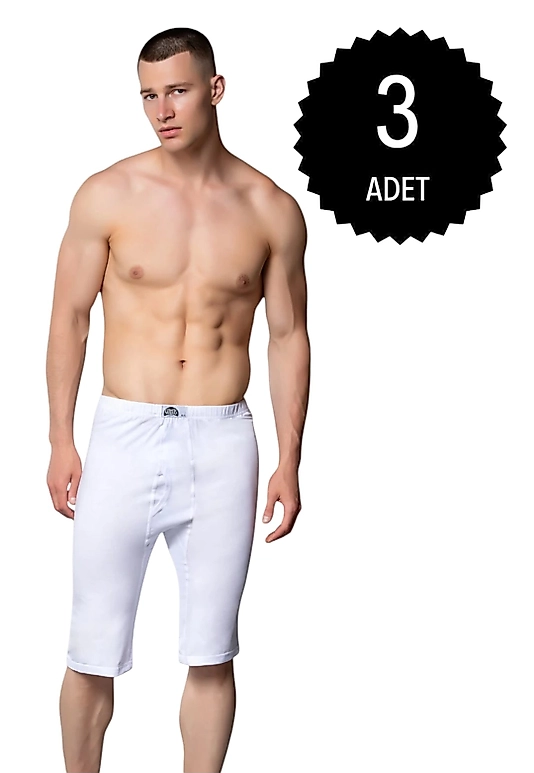 Gümüş 4021 Erkek Osmanlı Donu Beyaz 3 lü Paket