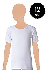 Gümüş 3024 Erkek Çocuk Ribana Fanila 12 li Paket