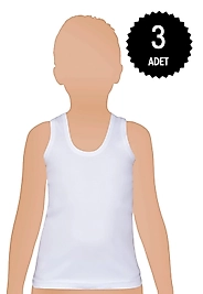 Gümüş 3023 Erkek Çocuk Ribana Atlet 3 lü Paket