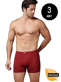 Gümüş İç Giyim 7009 Modal Elastan Boxer 3 lü Paket