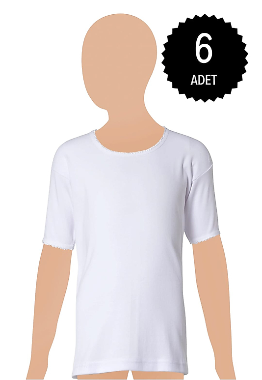 Gümüş 3029 Kız Çocuk Ribana Fanila 6 lı Paket