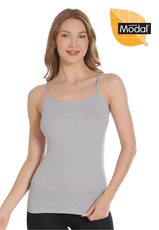 Gümüş 7012 Kadın Modal Elastan İp Askı Atlet Gri