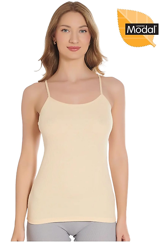 Gümüş 7012 Kadın Modal Elastan İp Askı Atlet Ten