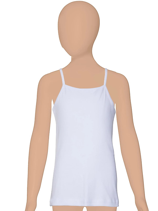 Gümüş 3062 Kız Çocuk Ribana İp Askılı Düz Biye Atlet