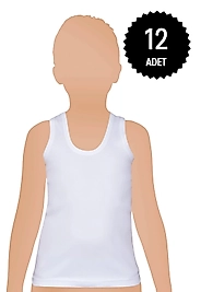 Gümüş 3023 Erkek Çocuk Ribana Atlet 12 li Paket