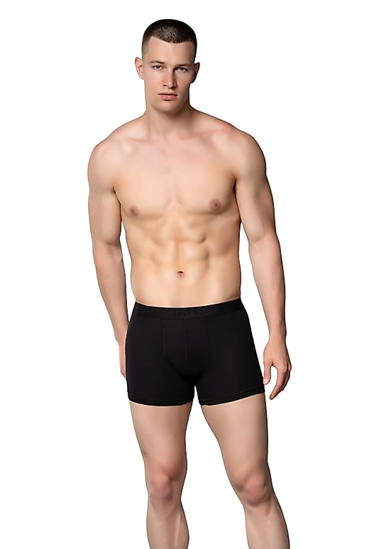 Gümüş 4018 Erkek Likralı Boxer Siyah