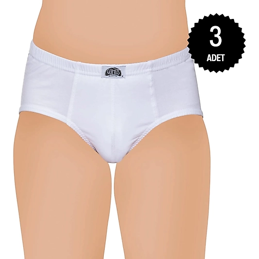 Gümüş 3032 Erkek Çocuk Penye Slip Külot 3 lü Paket