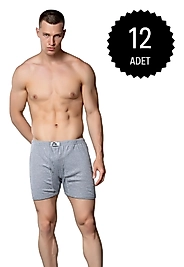 Gümüş 3058 Erkek Ribana (Likralı) Arjantin (Paçalı) Külot Gri 12 li Paket