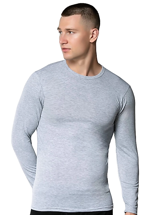 Gümüş 4022 Erkek Likralı Uzun Kol Fanila Atlet Gri