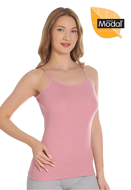 Gümüş 7012 Kadın Modal Elastan İp Askı Atlet Gül Kurusu