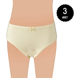 Gümüş 3078 Kız Çocuk Jakarlı Slip Külot Karışık 3 lü Paket