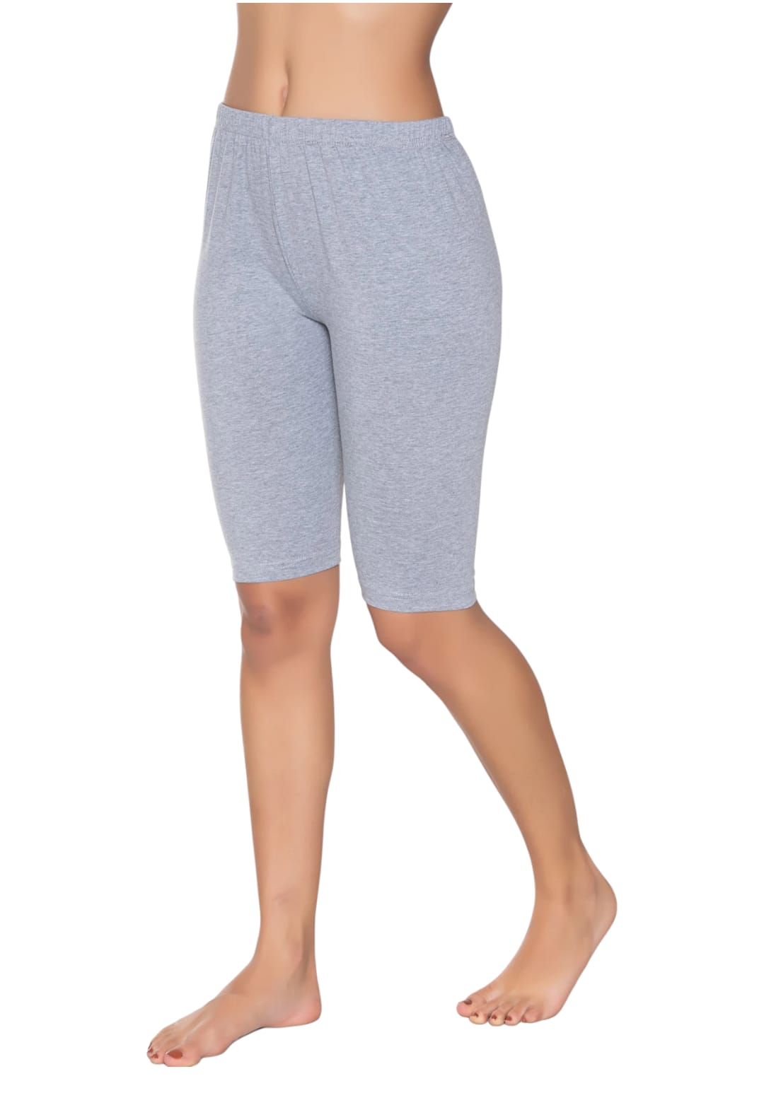 Gümüş 4032 Kadın Likralı Kısa Tayt Gri