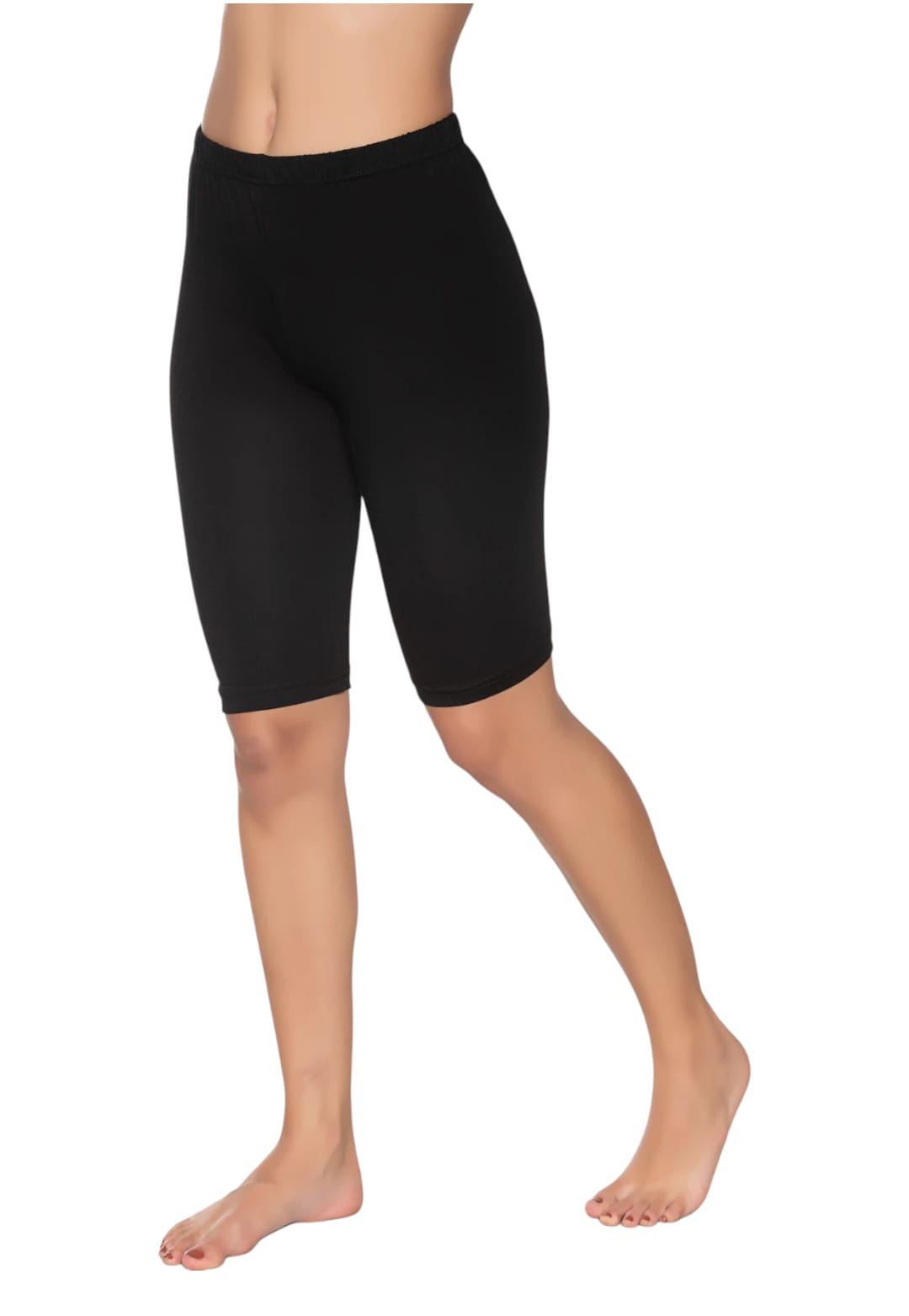 Gümüş 4032 Kadın Likralı Kısa Tayt Siyah