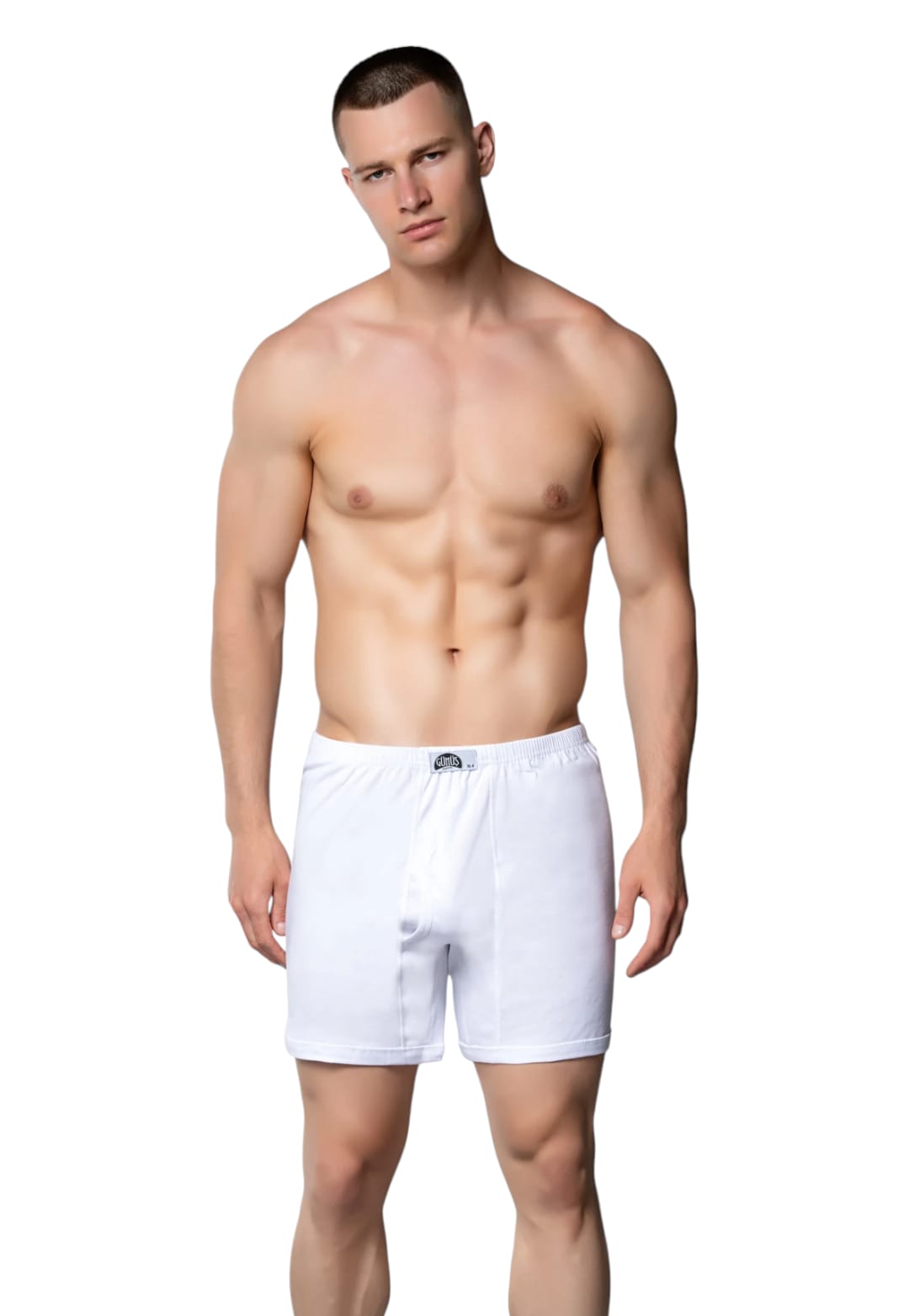 Gümüş 3057 Erkek Ribana (Likralı) Arjantin (Paçalı) Külot Beyaz