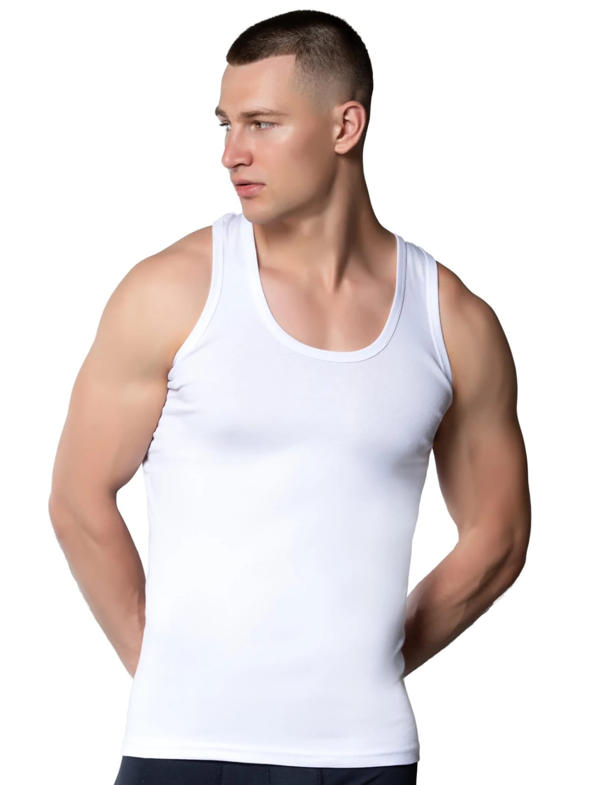 Gümüş 3002 Ribana (likralı) Erkek Askılı Atlet Beyaz