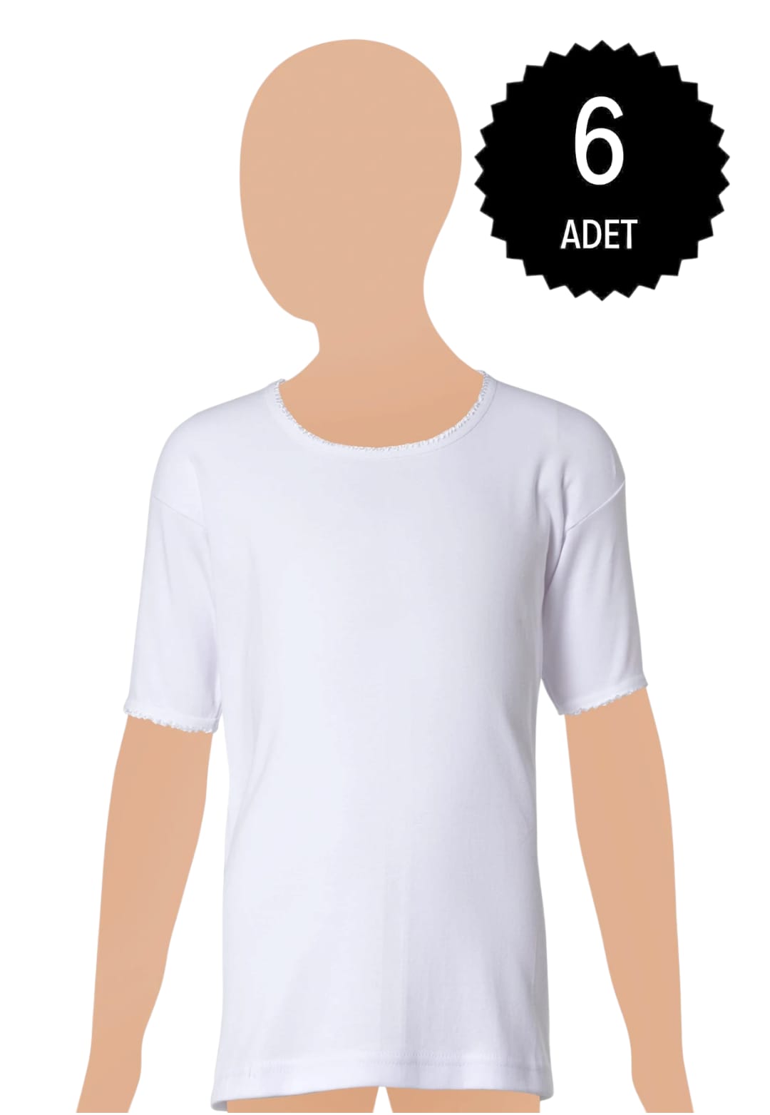 Gümüş 3029 Kız Çocuk Ribana Fanila 6 lı Paket